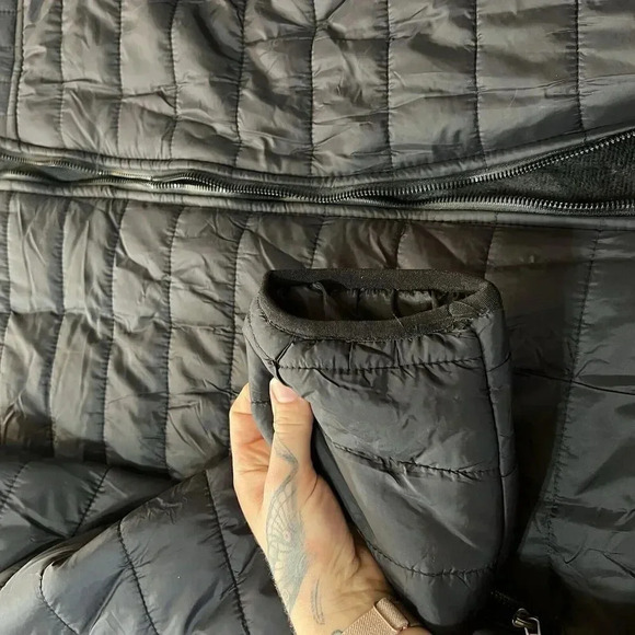 Hanton Men's Polyfill Puffer Jacket Black L Full Zip Pockets Soft Shell Packable - Picture 7 of 12